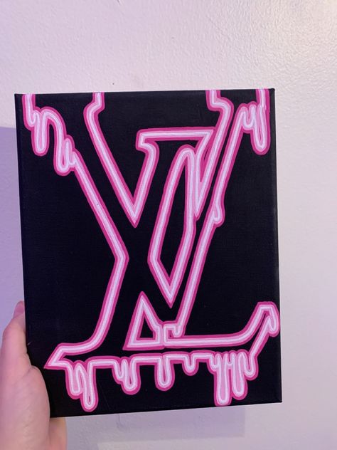 Designer Painting Canvases, Pop Art Canvas Painting Ideas, Pink Canvas Art Aesthetic, Neon Painting Ideas On Canvas, Boujee Painting Ideas On Canvas, Canvas Painting Ideas Neon, Gamer Drawing Reference, Baddie Art Paintings, Pink Canvas Art Ideas