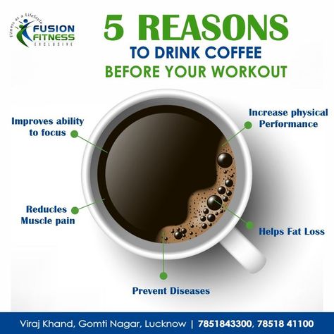 5 Reason To Drink Coffee Before Your Workout ☕ * Improves ability to focus * Increase physical Performance * Helps Fat Loss * Reducles Muscle pain -------- To book your workout slot call us at +91-7851843300,78518 41100 . . #Lucknowgym #gyminlucknow #fusionfitness #bestgyminLucknow #fitnesscenter #workout #fitness #gym #gymmotivation #gymlover #gymlife #workoutmotivation #dailymotivation #dailyworkout #viralpost #trending #bodybuilding #abs #absworkout #coffee #drinkcoffee No Coffee, Best Gym, Drink Coffee, Muscle Pain, Workout Fitness, Fitness Center, Daily Motivation, Daily Workout, Fitness Gym