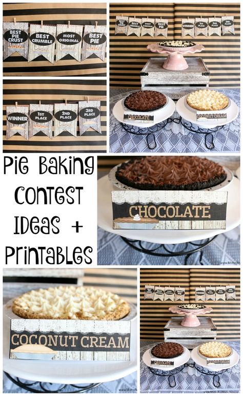 Pie Baking Contest Ideas and Printables: Creative ideas for hosting a Pie Baking Competition! Pie Bake Off Contest, Pie Judging Scorecard, Baking Contest Prizes, Pie Baking Contest Ideas, Pie Contest Prizes, Pie Eating Contest Ideas, Dessert Contest Ideas, Dessert Competition Ideas, Pie Contest Ideas