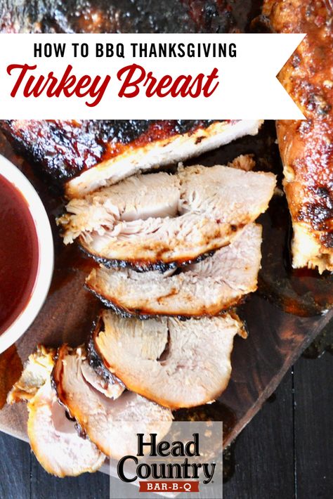 Nothing is more American than BBQ, so why not try a BBQ Thanksgiving dinner this year? This turkey recipe uses the grill so you have more room in your oven for sides and pies. Friends and family will love this unique turkey dinner. Thanksgiving Bbq Recipes, Turkey Bbq, Bbq Turkey Breast, Barbeque Turkey, Thanksgiving Turkey Breast, Turkey In Oven, Turkey Pieces, Bbq Roast, Bbq Turkey