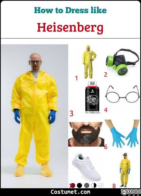 Fantasia Breaking Bad, Easy Male Costumes, Bald Costume Ideas, Bald Halloween Costumes, Halloween Male Costumes, Bald Costumes, Male Halloween Costumes Men, Male Halloween Costume Ideas, Heisenberg Costume