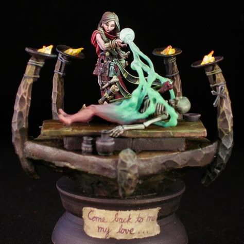 Come back to me, my love… – Light Miniatures Miniature Figures Fantasy, Warhammer Undead, Miniature Gallery, Dnd Minis, Warhammer Figures, Fantasy Role Playing, Modern Toys, Painted Miniatures, Warhammer Models