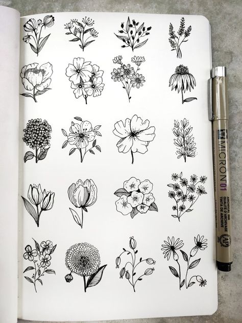 #micron #sakura #art #flower #penart #fineliner #rose #tulip #tiny #miniature Micron Pen Flowers, Fineliner Art Flowers, Micron Pen Art Flowers, Tiny Flowers Drawing, Micron Flowers, Flower Pen Sketch, Miniature Art Drawing, Micron Pen Art Doodles, Fineliner Flowers