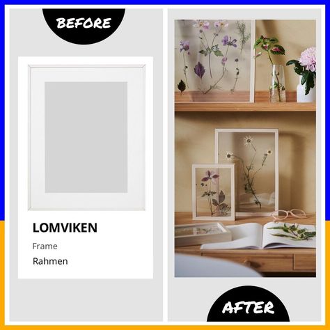 Ikea Lomviken, Ikea Photo Frames, Fabulous Diy, Diy Ikea Hacks, Diy Ikea, Double Frame, Ikea Diy, Ikea Hacks, Ikea Hack