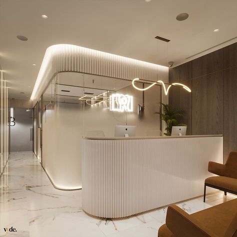 Dental Clinic Reception, Dentist Office Design Interiors, Dental Reception, Desk Interior, Psychology Clinic, Dental Design Interior, Front Desk Design, Doctor Office Design, Dentist Office Design