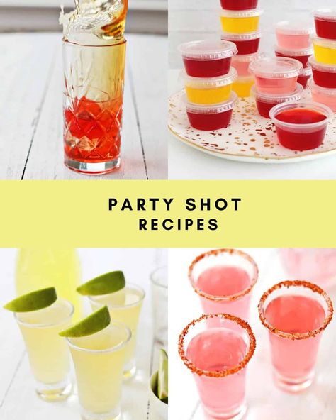 Rum Shots Recipes, Make Ahead Shots For A Crowd, Nye Shots, Mini Beer Shots, Shots Jello, Scooby Snack Shot, Chocolate Cake Shot, Easy Shot Recipes, Fruity Shots