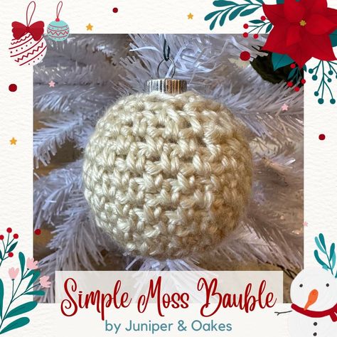 Crochet Ornaments Free Pattern, Moss Stitch Pattern, Crochet Christmas Ornaments Free, Crochet Ornament Patterns, Crochet Ball, Mosaic Crochet, Elegant Christmas Trees, Crochet Christmas Decorations, Crochet Ornaments