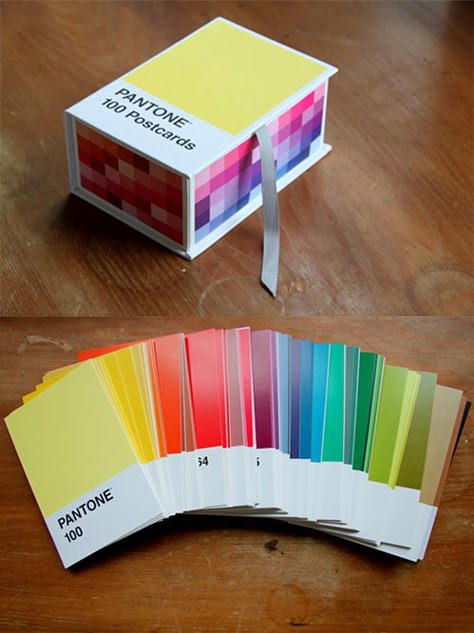 pantone postcards