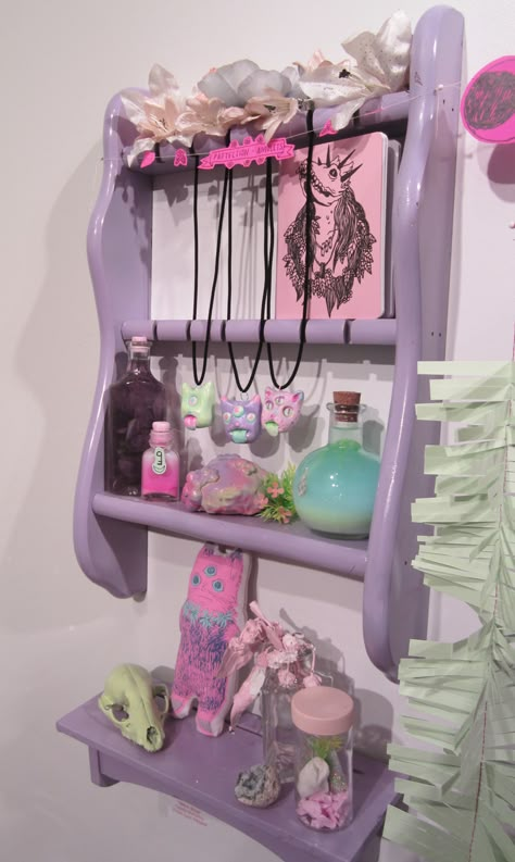 Witch Shop by Akshully Support her work here! Pastel Goth Room Ideas, Goth Room Ideas, Pastel Goth Room, Goth Bedroom, Witch Shop, Pastel Room, Goth Decor, Cute Room Ideas, Kawaii Room