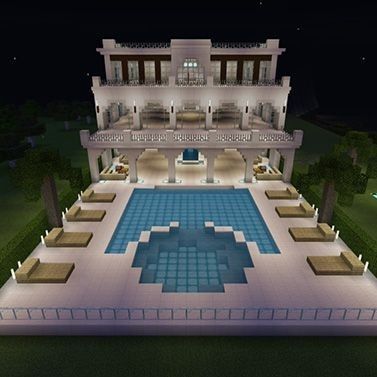 Futuristic Minecraft City, Modern Mc House, Futuristic House Minecraft, Minecraft Building Ideas Mansions, Minecraft Mansion Easy, Minecraft Houses Modern Mansion, Mansion Minecraft Ideas, Futuristic Minecraft Builds, Minecraft Mansion Blueprints