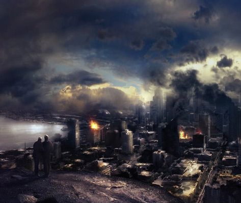 35 Extraordinary "End of The World" Inspired Artworks - Hongkiat Apocalyptic Movies, When The World Ends, Apocalypse World, Apocalypse Aesthetic, Post Apocalyptic Art, Apocalypse Art, Technology Photos, End Of Days, Earth Art