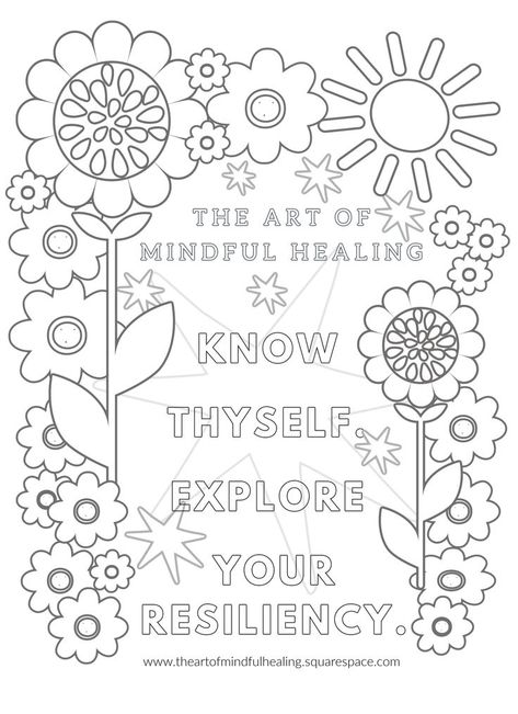 Healing Coloring Pages, Know Thyself, A Thing Of Beauty, A Thing, Coloring Pages, Bullet Journal, Mindfulness, Healing, Beauty