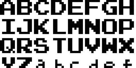 NES Video Game font. Video Game Lettering, Video Game Doodles, Kawaii Typography, Pixel Alphabet, Video Game Font, Indesign Inspiration, Gamer Cake, Video Game Names, Boy Fonts