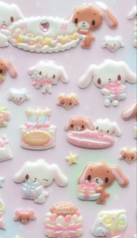 Sugar Bunnies Wallpaper, Sugar Bunnies, Bunny Wallpaper, Bunny House, Kids Clothing Brands, Yami Kawaii, Puffy Stickers, Cute Stationary, Kawaii Accessories