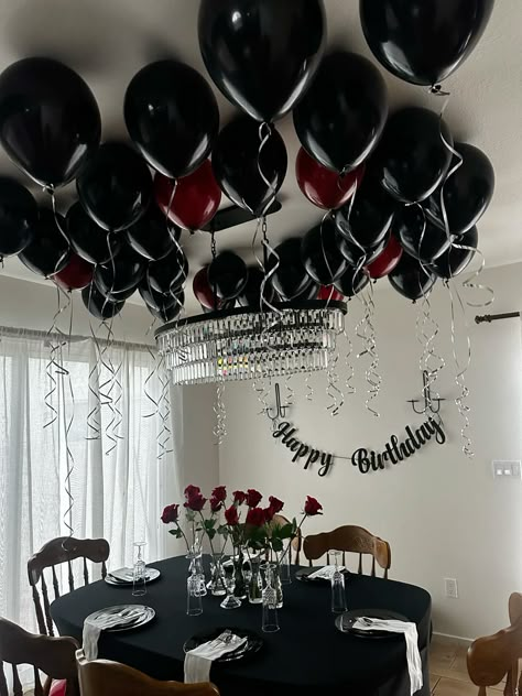 #vampirediares #tvd #birthday #suprise #vampire Gothic Theme Birthday Party, Party Room Ideas Birthday, House Decor Birthday Party, Goth Bday Party Ideas, Grunge Birthday Party Ideas, The Weekend Birthday Theme, Themes For 23rd Birthday, 19th Bday Ideas For Her, Birthday I Deas