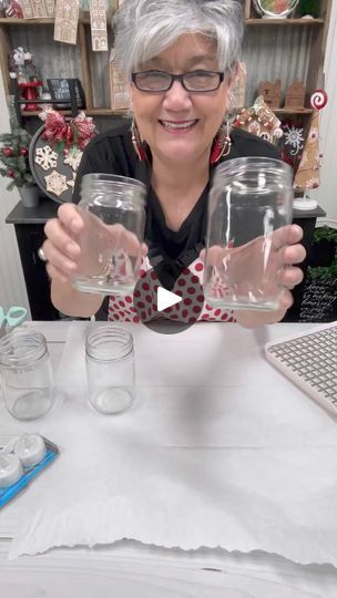 438K views · 5K reactions | Save your jars! Here’s another Christmas in July idea! Are you going to make these?? | Refresh Restyle by Debbie  Westbrooks | Refresh Restyle by Debbie  Westbrooks · Original audio Dollar Tree Glass Jar Crafts, Christmas Candle Crafts, Snowman Mason Jar, Christmas Tree Jar, Crafts With Glass Jars, Winter Diy Crafts, Mason Jar Projects, Diy Snow Globe, Christmas Crafty