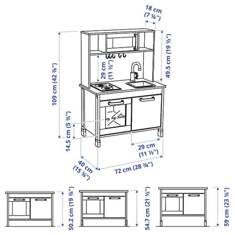 DUKTIG play kitchen, birch, 283/8x153/4x427/8" - IKEA Kitchen Birch, Kitchen Sink Sizes, Toddler Play Kitchen, Minivan Camper Conversion, Ikea Play Kitchen, Minivan Camper, Ikea Duktig, Kitchen Ikea, Toddler Kitchen