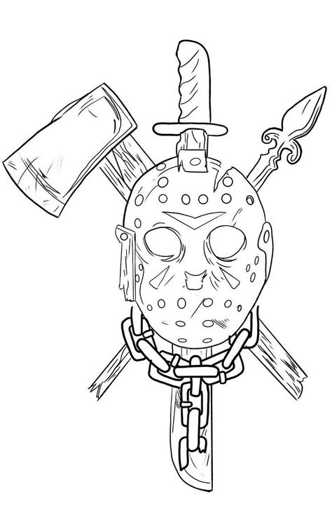 Horror Tatoos Ideas, Tattoo Designs Drawings Sketches Ideas Men, Halloween Tattoo Outline, Rick And Morty Svg, Tattoo Outline Drawing Stencil Ideas, Horror Tattoos, Horror Movie Tattoos, Pola Tato, Horror Drawing