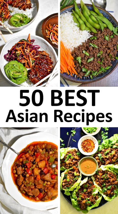 The 50 BEST Asian Recipes - GypsyPlate Asian Dinner Recipes For Family, Easy Asian Dinner Recipes, Easy Asian Dinner, Asian Dinner Ideas, Best Asian Recipes, Asian Dinner, Asian Dinner Recipes, Asian Dinners, Dinner Recipes For Family