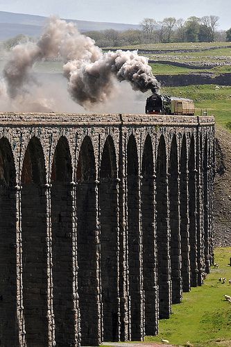 71000 THE DUKE | Beginning its traverse of Ribblehead viaduc… | Flickr Ribblehead Viaduct, Train Miniature, Steam Engine Trains, Steam Railway, Old Trains, Train Pictures, Train Journey, Steam Engine, Steam Trains