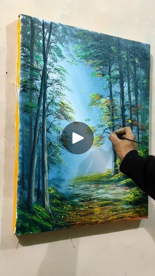 Acrylic Painting Nature Landscapes, Beautiful Landscapes Paintings Acrylics, Painting Reels, Nature Paintings Acrylic, Painting Instagram, Nature Canvas Painting, Canvas Art Painting Abstract, Scottish Painting, Landscape Acrylic Painting