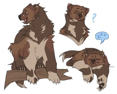 Bear Character Design, Wolverine Animal, Wolverine Art, Creature Drawings, Mythical Creatures Art, Art Prompts, Creature Concept Art, Bear Art, Creature Design