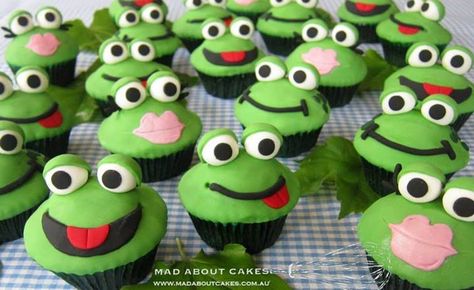 IMG 3745 Frog Cupcakes, Leap Year Birthday, Cupcake Logo, Bake Sale Recipes, Girl Cupcakes, Fun Cupcakes, Bake Sale, Toad, 3rd Birthday