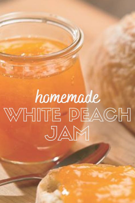 Try this White Peach Jam recipe with ripe summer peaches. White Peach Jam Recipe Canning, How To Can White Peaches, White Peach Jam Recipe, White Peach Freezer Jam, White Peaches Recipes, Canning White Peaches, White Peach Recipes, White Peach Jam, Preserve Peaches