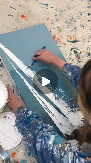 Sailboat Painting Acrylic, Boat Painting Abstract, Split Background, Boat Painting Acrylic, Country List, Sailing Painting, Video Asmr, Abstract Art Tutorial, Live Abroad