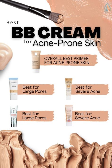 Bb Cream For Acne Prone Skin, Acne Prone Foundation, Make Up For Acne Cover Up, Bb Cream Makeup Look, Primer For Acne Prone Skin, Bb Cream Vs Foundation, Bb Cream Before And After, Foundation For Acne Prone Skin, Drugstore Bb Cream