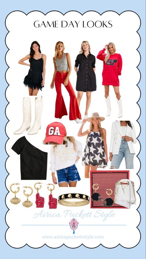 Georgia Bulldogs Outfit Woman, Georgia Game Outfits, Uga Football Outfit, School Colors Outfit, Georgia Gameday Outfit, Uga Gameday Outfit, Uga Baby, Dawgs Football, Game Day Looks