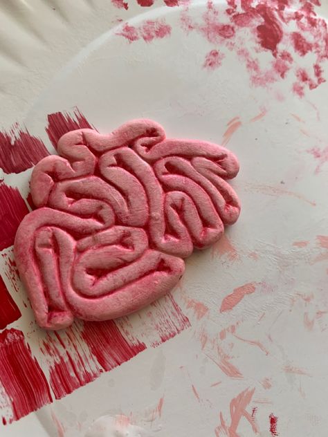 Clay Brain, Halloween 2023, Clay Ideas, Dry Clay, Air Dry Clay, The Brain, Air Dry, Hair Clip, Brain