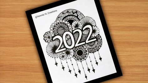 #Mandala #2022 #newyearmandala New Year Mandala Art 2023, New Year Mandala Art, Mandala Art Images, Mandala Sketch, Basic Painting, Chemistry Notes, Mandala Art Therapy, Cowgirl Art, Simple Mandala