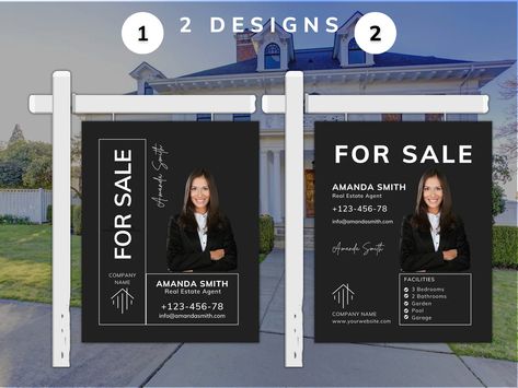 Real Estate For Sale Signs Ideas, For Sale Signs Real Estate, For Sale Sign Design, For Sale Signs, Real Estate Yard Signs, Realtor Signs, Sale Signs, Real Estate Agent Marketing, Real Estate Signs