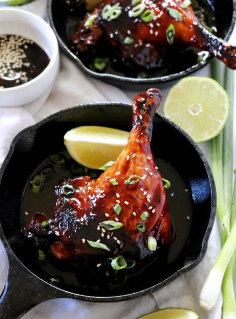 Hoisin Glazed Duck Legs Duck Asian Recipe, Roasted Duck Legs Recipe, Confit Duck Leg Recipes, Duck Breast Recipes, Duck Leg Confit Plating, Duck Leg Recipes, Whole Duck Confit, Peking Duck Recipe, Duck Dishes