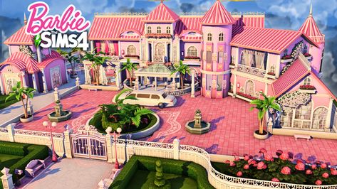 Tray Files: Barbie Dreamhouse | Kate Emerald on Patreon Barbie Sims, Sims 4 Barbie Cc, Dream House Layout, Lotes The Sims 4, Whats Wallpaper, Barbie Dreamhouse, Sims 4 House Plans, Sims 4 House Building, Sims 4 House Design