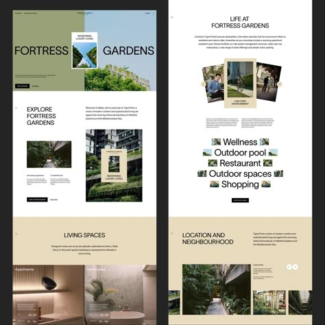 From the Archives. Fortress Gardens Concept. #1 #design #webdesign #website #ui #uidesign #uiuxdesign #interactiondesign #userinterface… | Instagram Landscape Design Website, Newsletter Header, Dj Branding, Slides Layout, Ui Website Design, Ui Website, Website Concept, Minimalist Landscape, Web Graphic Design