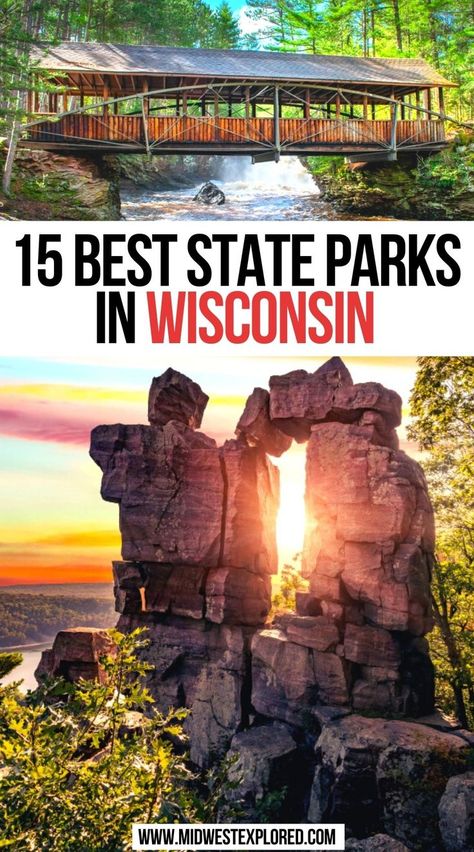 15 Best State Parks In Wisconsin Wisconsin Travel Summer, Wisconsin Dells Vacation, Things To Do In Wisconsin, Superior Wisconsin, Wisconsin Vacation, Wisconsin State Parks, Exploring Wisconsin, Wisconsin Camping, State Park Camping