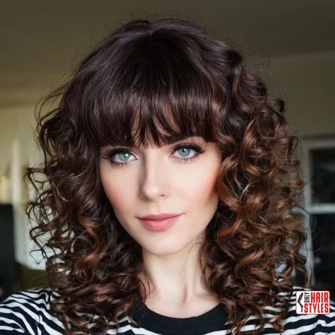 35. Curly Fringe Bangs | 60 Best Curly Hairstyles With Bangs For A Stunning Look! Welcome to the world of irresistible curls and chic bangs! If you're ready to embrace a bold and beautiful transformation, you've come to the right place. In this comprehensive guide, we'll navigate the exciting realm of curly hairstyles with bangs, showcasing the 60 best. Curly Haircuts With Bangs And Layers, Curly Cuts With Bangs, Long Curly Haircuts With Bangs, Curly Hair With Fringe Bangs, Straight Bangs With Curly Hair, Curly Lob With Bangs, Straight Bangs Curly Hair, Curly Hair Straight Bangs, Curly Fringe Bangs