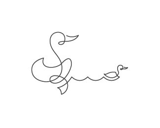 One continuous line. Clever. One Line Animals, Goose Tattoo, Duck Tattoos, A Line Drawing, Single Line Drawing, Tattoos For Daughters, A Duck, Continuous Line, Line Tattoos