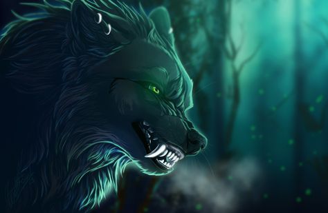 #artwork #creature #wolf fantasy art green eyes #1080P #wallpaper #hdwallpaper #desktop Skyrim Werewolf, Wolf Eyes, Fantasy Wolf, Dire Wolf, Creature Artwork, Wolf Wallpaper, Wolf Pictures, Anime Black, Black Anime