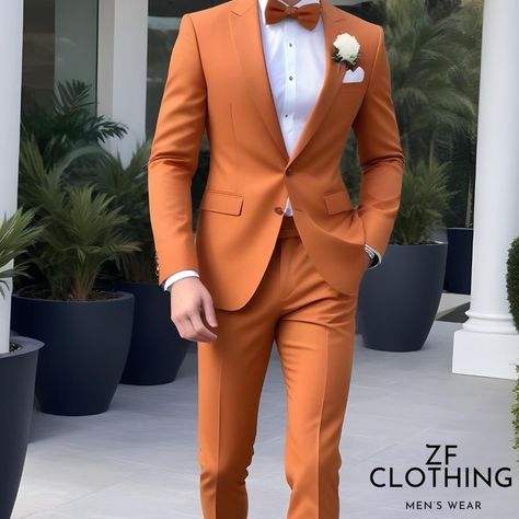 Formal Wedding Suit, Groom Suits, Orange Suit, 2 Piece Suit, Body Measurement, Premium Colors, Wedding Suit, Groom Suit, Pant Length