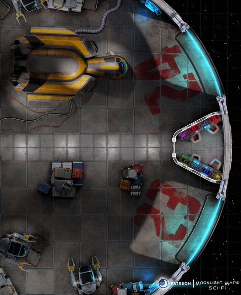 "All impounded items come to me. Get a good bit of money for these plasma shooters!" 🔫 🌙 For hundreds more battle maps visit my website! Happy gaming!⁠ ⁠ ⁠#scifi #cyberpunk #cyberpunkred #cyberpunkbattlemaps #cyberpunkmaps #scifirpg #alienrpg #starfinder #starfindermaps #starfinder2e #starwarsrpg #edgeoftheempire #starwarsbattlemaps #bladerunner #foundryvtt #dungeonmaster #tabletop #tabletopgaming #startrek #startrekrpg #freeleague Starfinder Maps, Beautiful Maps, Ship Deck, Dark Heresy, Star Trek Rpg, Deck Plan, Edge Of The Empire, Sci Fi Rpg, Traveller Rpg