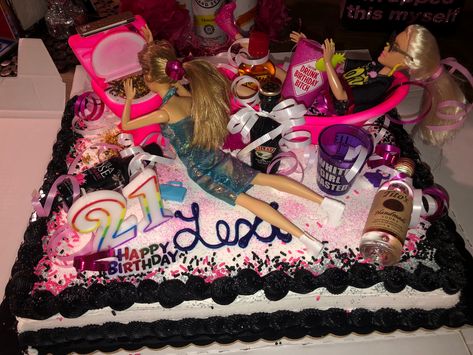 Twenty First Birthday Cake Twenty First Birthday, Barbie Doll Cakes, First Birthday Cake, Doll Cake, First Birthday Cakes, 21st Birthday, Twenty One, Barbie Doll, First Birthday