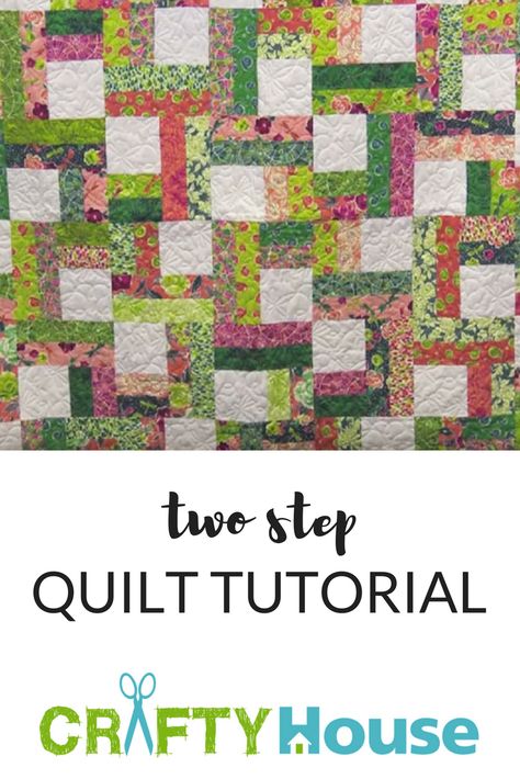 Two Step Quilt Pattern Free, Two Step Quilt Pattern, Two Step Quilt, Quilt Tutorial Video, Missouri Quilt Company, Block Quilt Ideas, Quilt Videos, Missouri Star Quilt Company Tutorials, Missouri Star Quilt Tutorials