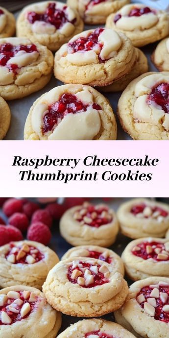 Raspberry Cheesecake Thumbprint Cookies #RaspberrySwirlCheesecakeCookies #Baking #Cookies #Dessert #Cheesecake #Recipe Cheesecake Thumbprint Cookies, Cozy Baking, Raspberry Thumbprint Cookies, Raspberry Cheesecake Bars, Dessert Cheesecake, Bar Desserts, Thumbprint Cookies Recipe, Pumpkin Chocolate Chip Bread, Pumpkin Spice Cake