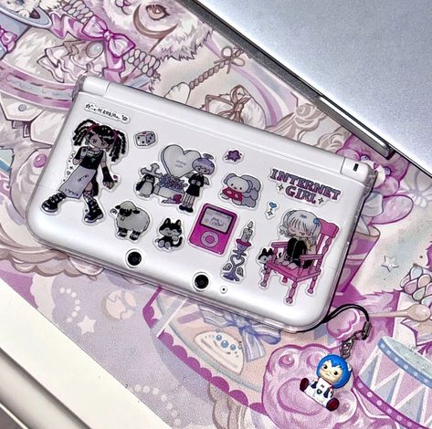 3ds Aesthetic Black, 2ds Xl Aesthetic, 3ds Stickers, 3ds Decoration, 3ds Xl Aesthetic, Nintendo 3ds Aesthetic, Nintendo Ds Aesthetic, 3ds Aesthetic, Pink 3ds