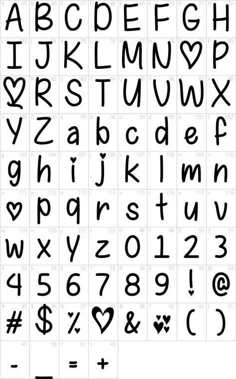 Valentines Day Fonts Alphabet, Valentines Fonts Alphabet, Heart Font Alphabet, Fancy Symbols, Fonts With Hearts, Valentines Font, Heart Fonts, Love Fonts, Letter Styles