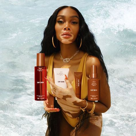 Cay Skin, Product Launching, Selling Mary Kay, Beauty Entrepreneur, Skin Care Lotions, Winnie Harlow, Girl Celebrities, Celebrity Beauty, Island Girl