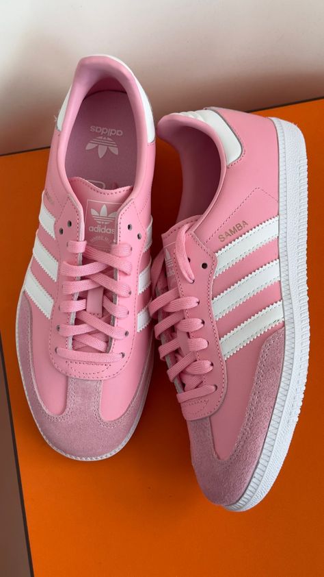 Adidas Sambas Pink, Pink Samba Adidas, Pink Adidas Samba, Pink Sambas Adidas, Adidas Samba Pink, Sambas Pink, Pink Sambas, Barbie Sneakers, Pink Samba